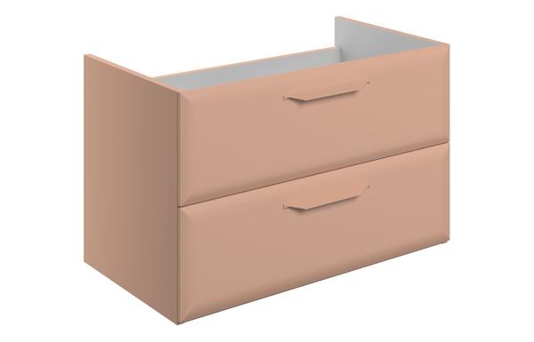 Stafford 795mm Wall Hung 2 Drawer Basin Unit (No Top) - Matt Apricot
